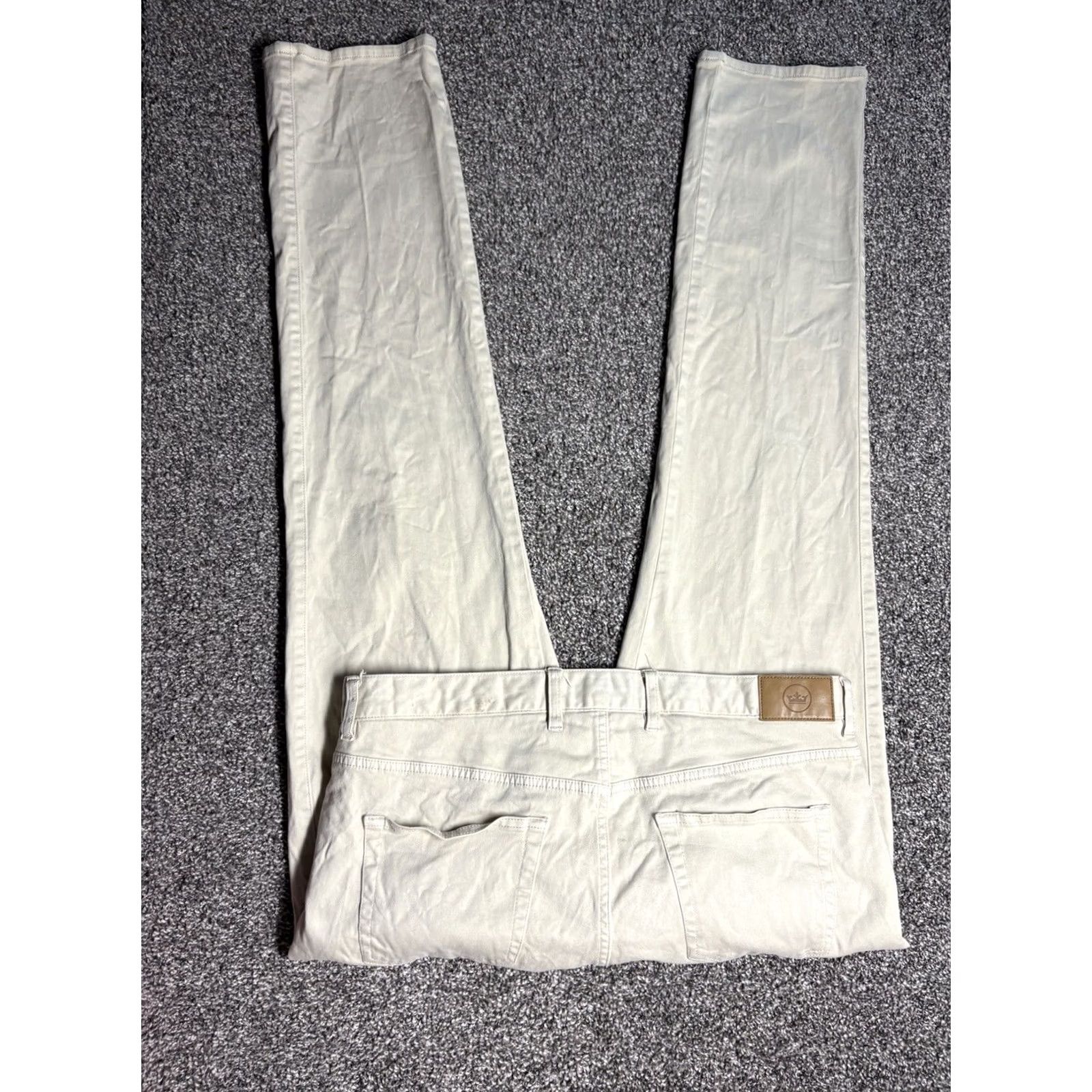 Peter Millar Peter Millar Ultimate Sateen Pants Mens 35x32 Beige 5-Pocket Golf ME0B39 Size US 35 - 2 Thumbnail