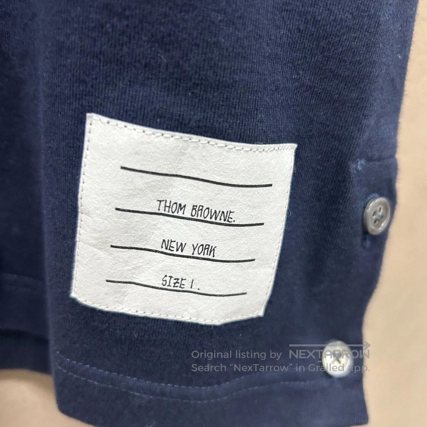 Thom Browne thom browne navy cotton short sleeve t. Size US S / EU 44-46 / 1 - 3 Thumbnail