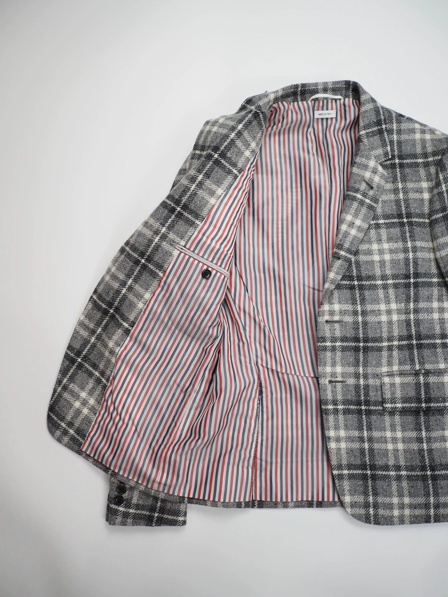 Thom Browne Dachshund Embroidered Plaid Blazer Size 36R - 3 Thumbnail