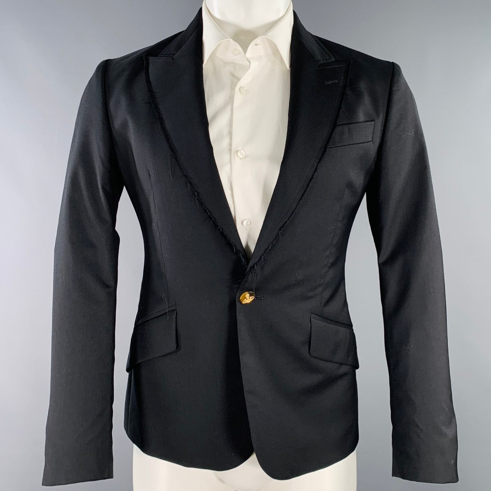 Vivienne Westwood VIVIENNE WESTWOOD Black Wool Single Breasted Sport Coat Size 36R - 1 Thumbnail