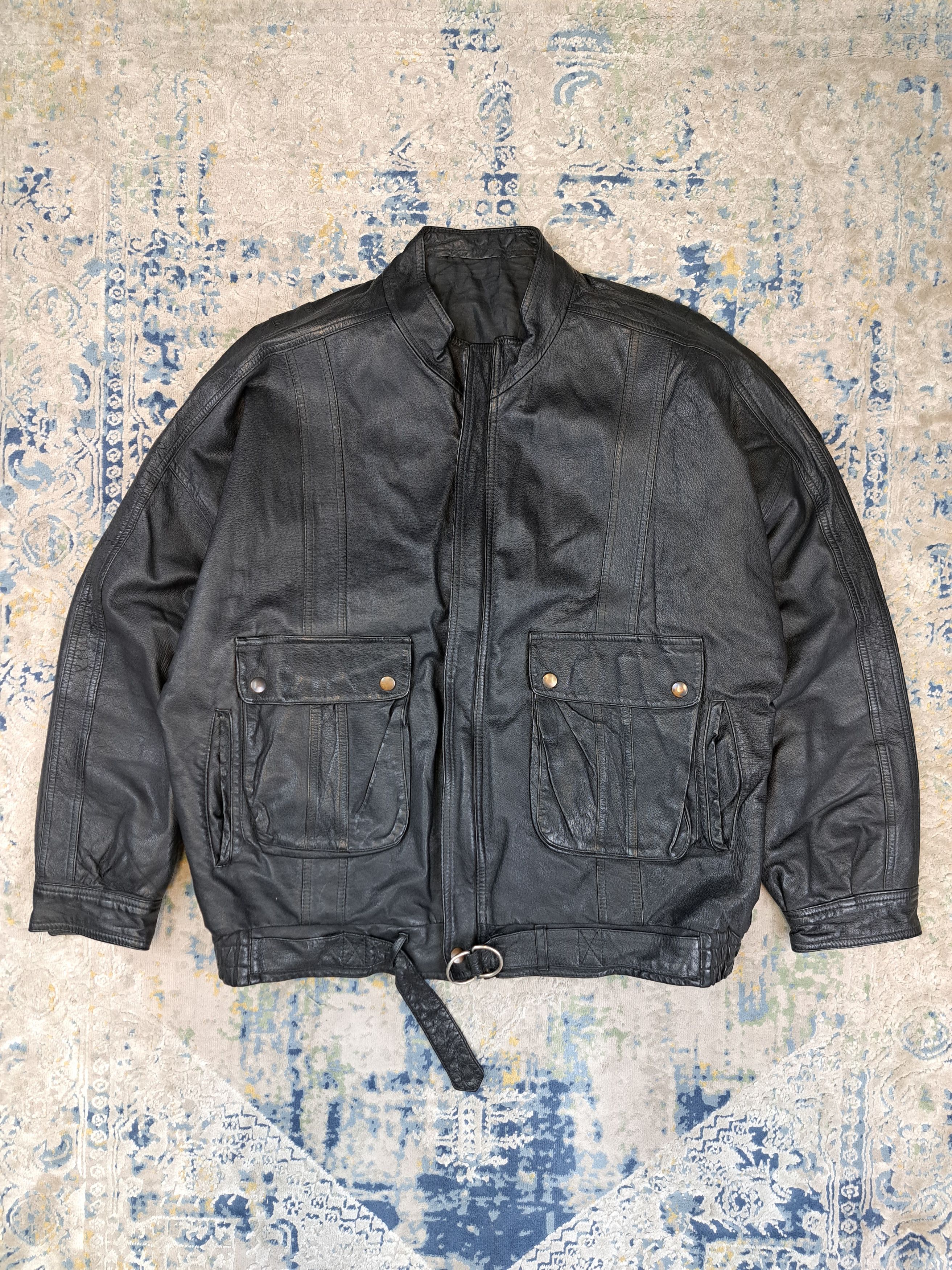 Genuine Leather Avant Garde Boxy Fit Leather Bomber Jacket Archive Size US XL / EU 56 / 4 - 1 Thumbnail
