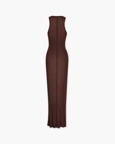Saint Laurent Paris o1s1wg111124 Tank Top Dress in Knit in Brown Size L / US 10 / IT 46 - 2 Thumbnail