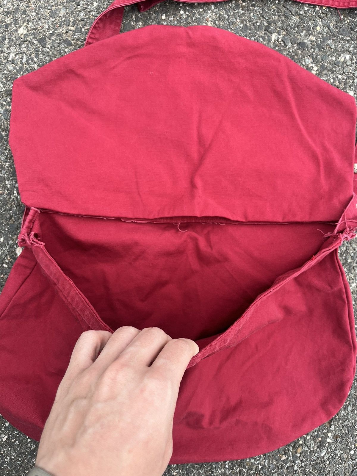 Vintage custom made cross body bag out of button up shirt Size ONE SIZE - 2 Thumbnail
