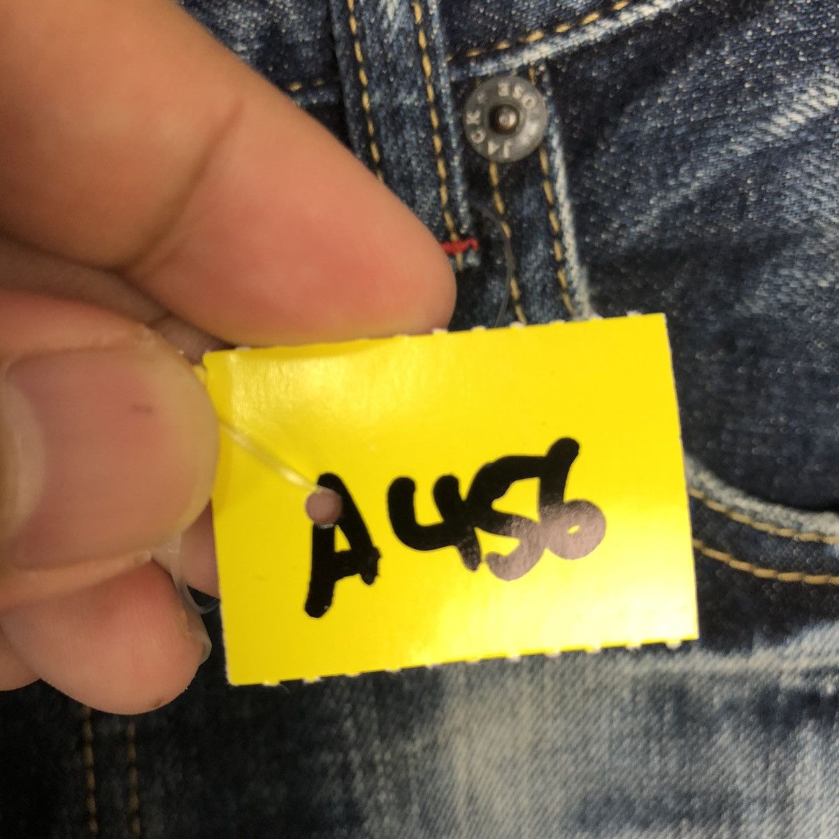 Japanese Brand Jack Rose Blue faded Denim Pants #A456 Size US 31 - 12 Thumbnail