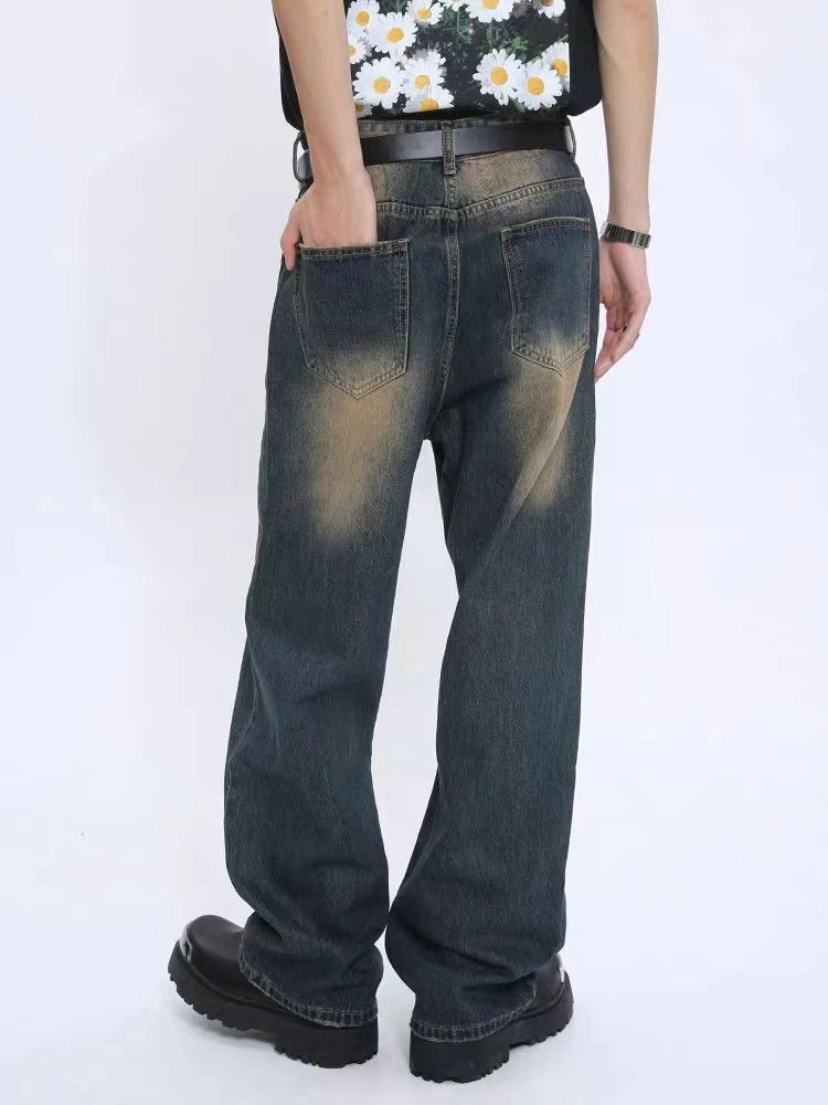 Designer × Japanese Brand Retro style loose straight mid-rise jeans Size US 32 / EU 48 - 3 Thumbnail