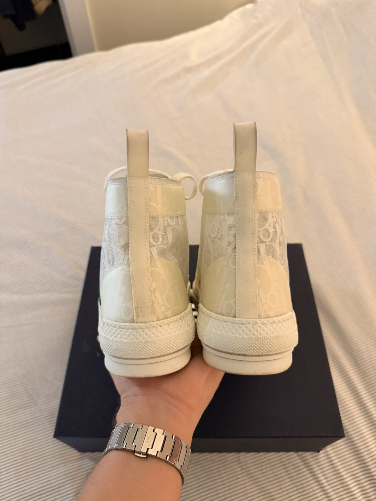 Dior Dior B23 High Top White Oblique Size 43EU Size US 10 / EU 43 - 6 Thumbnail