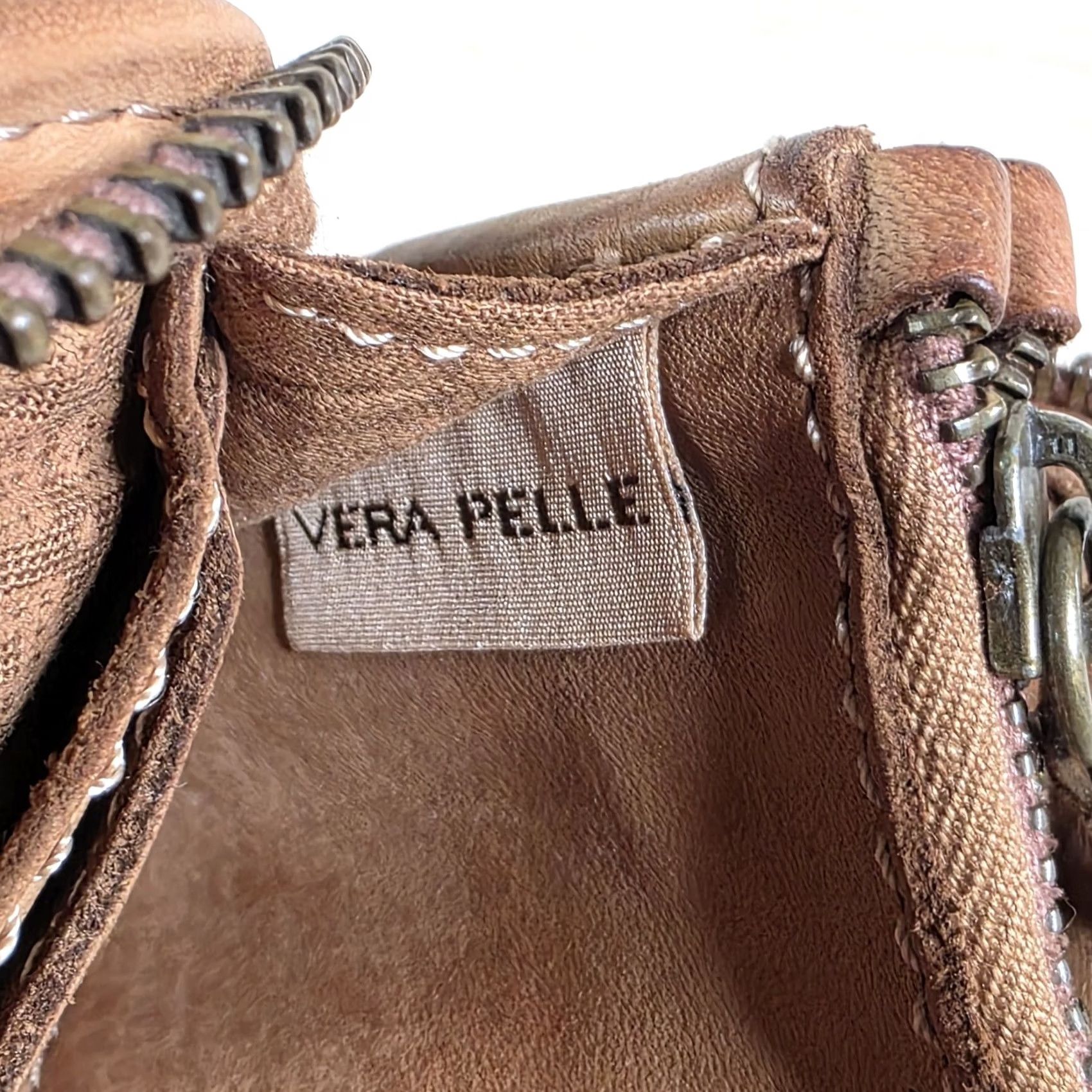 Vera Pelle Vera Pelle Bols Nova Italian Leather Zip Around Clutch Wallet Billfold Studded Women Brown Leather Zip-Around Wallet Studded Nova Bols Vera Pelle Size ONE SIZE - 7 Thumbnail