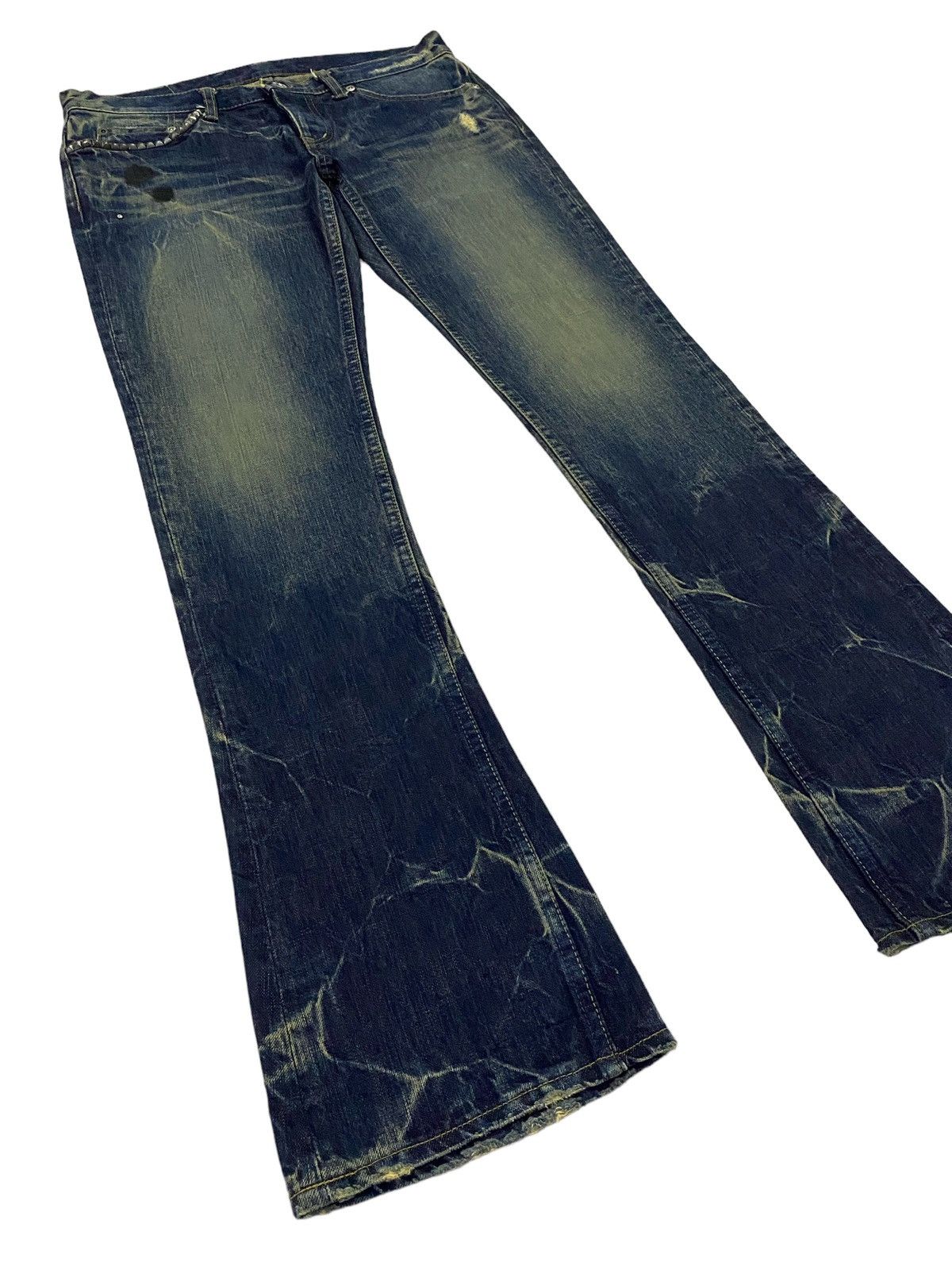 Hysteric Glamour Hysteric Glamour Flared Distressed Denim Pants Size 31" - 21 Thumbnail