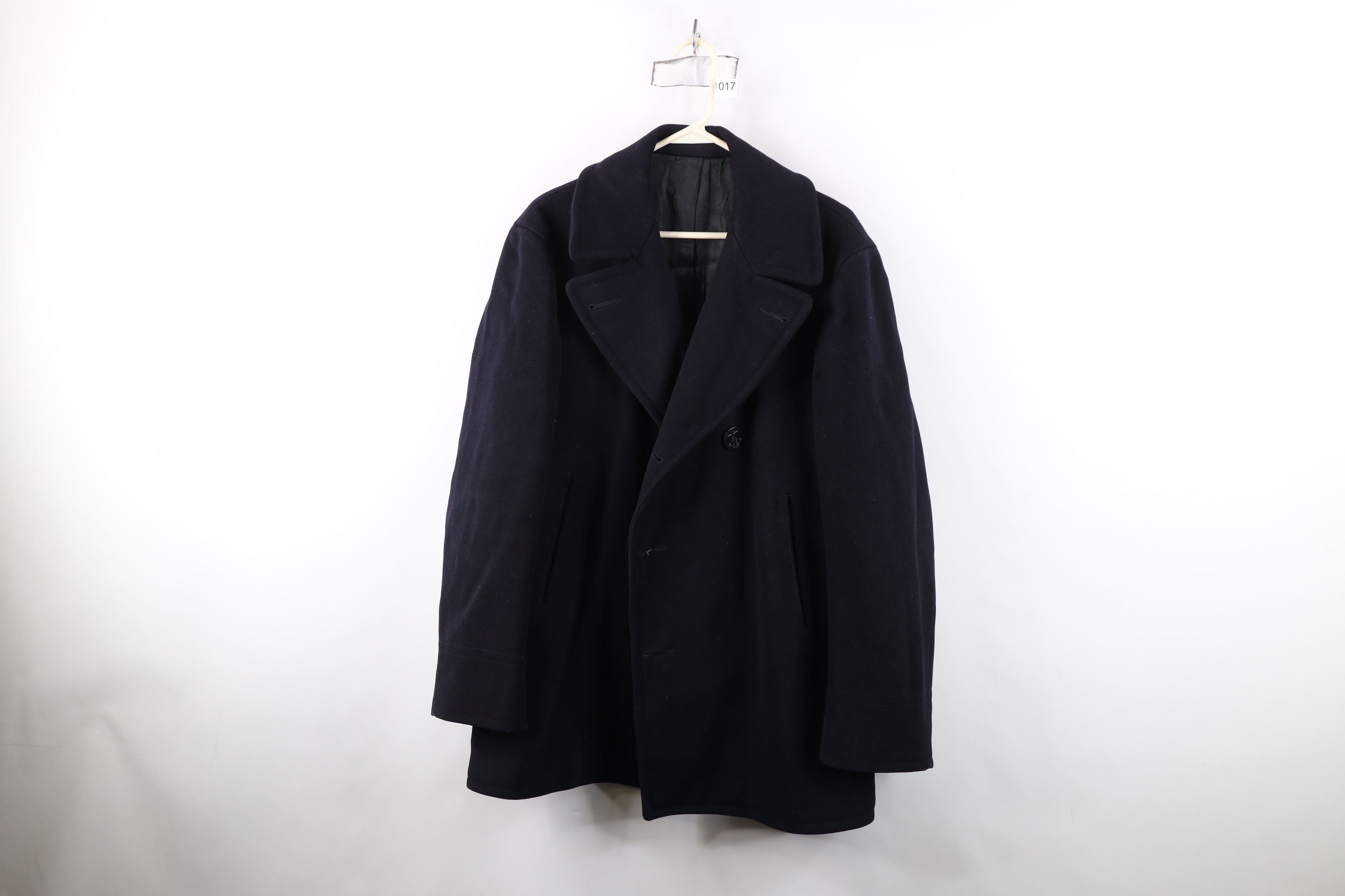 Vintage Vintage 50s USGI US Navy Kersey Wool Peacoat Jacket Blue USA Size US XXL / EU 58 / 5 - 1 Thumbnail