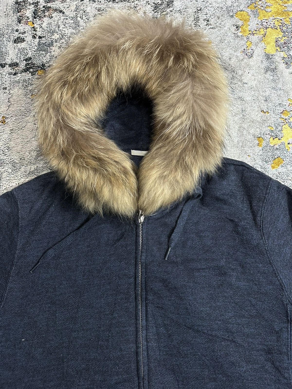 PPFM DARK NAVY FUR HOODIE ZIPPER IFSIXWASNINE LGB STYLE Size US M / EU 48-50 / 2 - 2 Thumbnail
