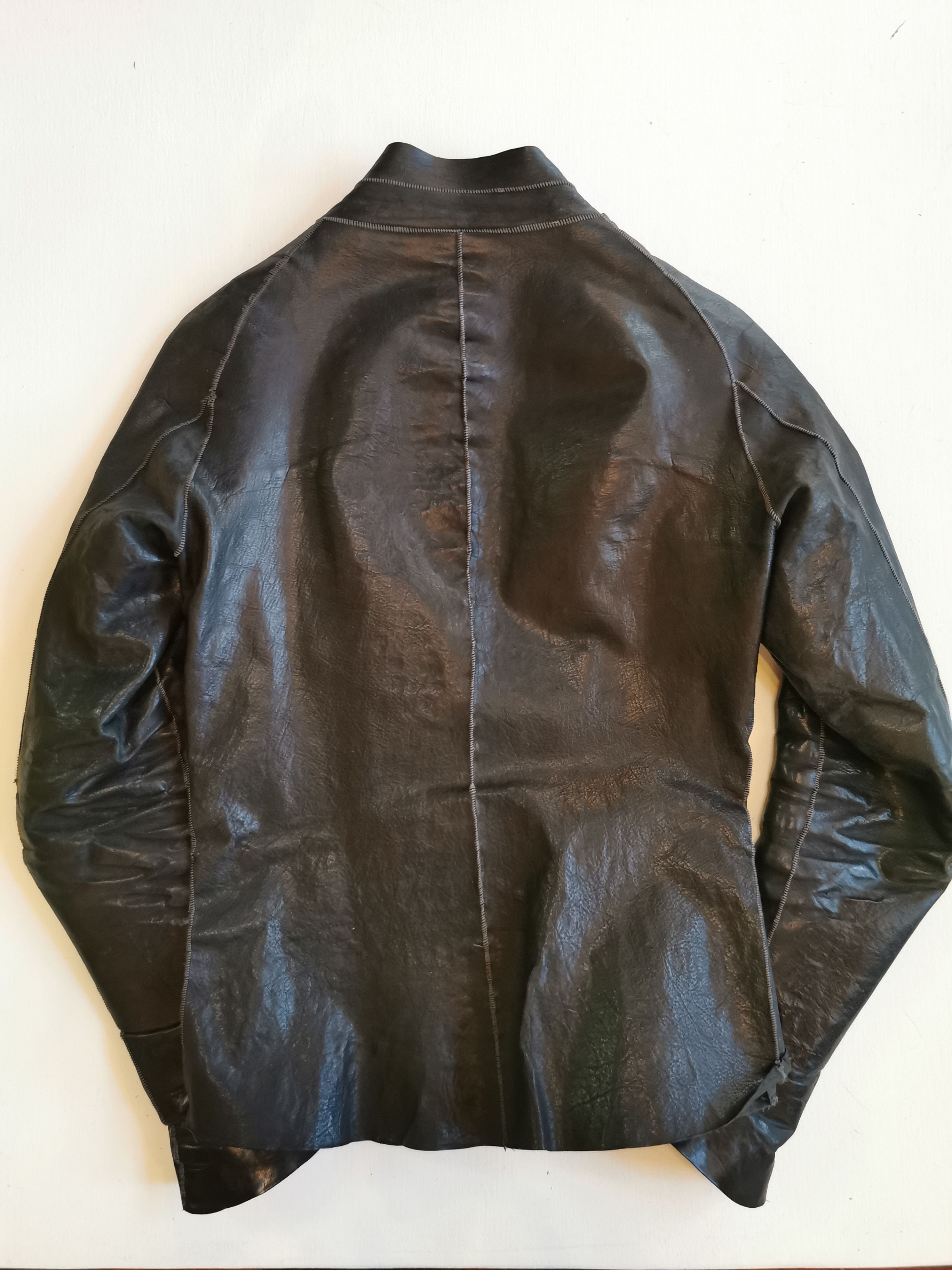 A1923 2009 Augusta Black Horse Leather Jacket Size US XXS / EU 40 - 3 Thumbnail