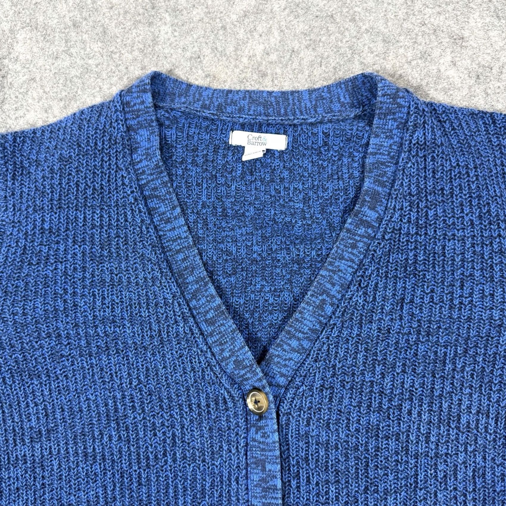 Croft & Barrow Croft & Barrow Button-Up Long-Sleeve Cardigan Knit Sweater Women's XL Blue Size XL / US 12-14 / IT 48-50 - 2 Thumbnail