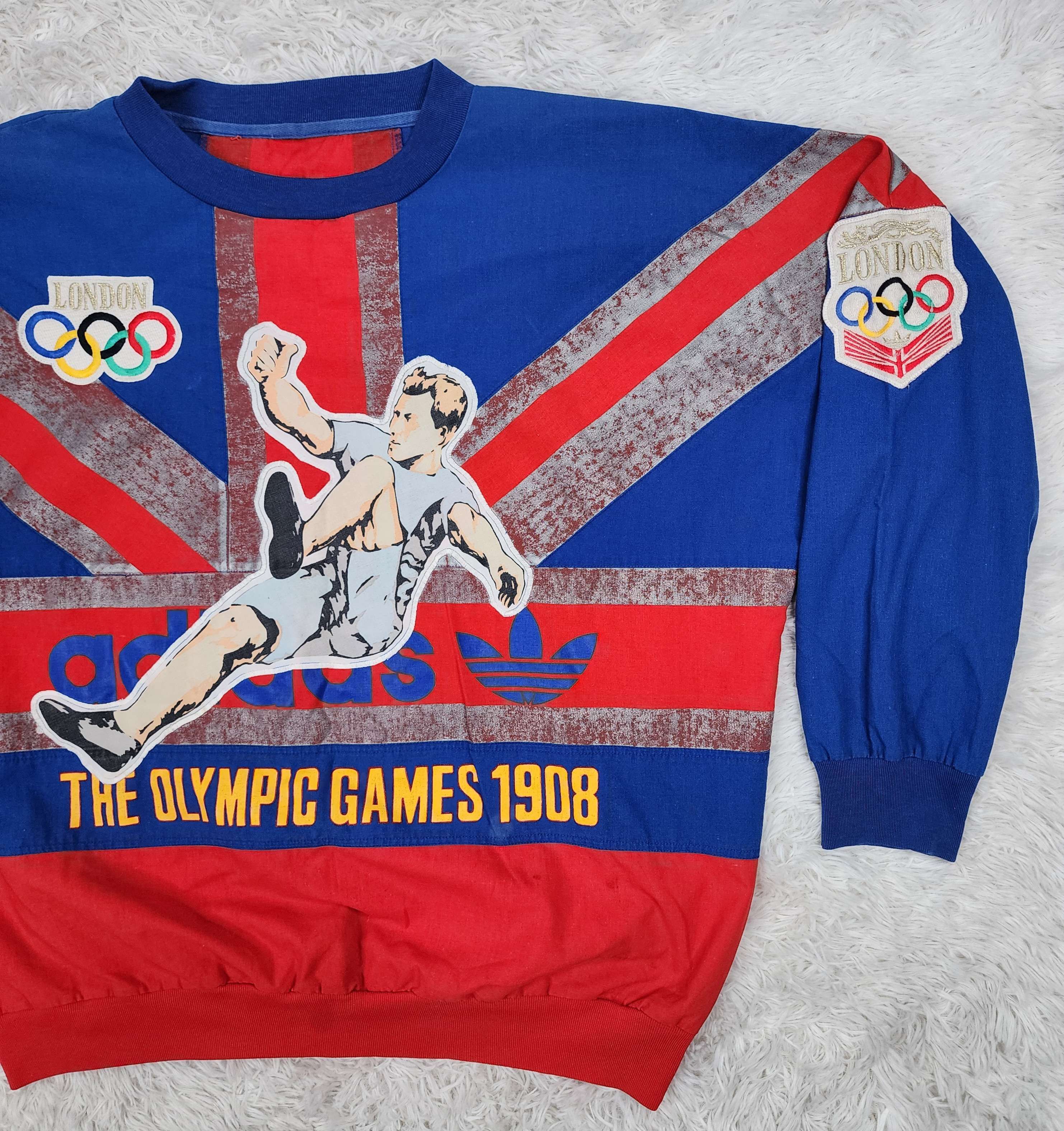 Adidas Vintage 80s Adidas London Olympics games sweatshirt Size US L / EU 52-54 / 3 - 3 Thumbnail