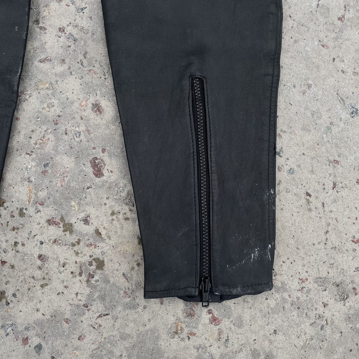 Other Vintage Moto Pants 28 Real Leather Y2K 90s USA Style Size US 28 / EU 44 - 7 Thumbnail