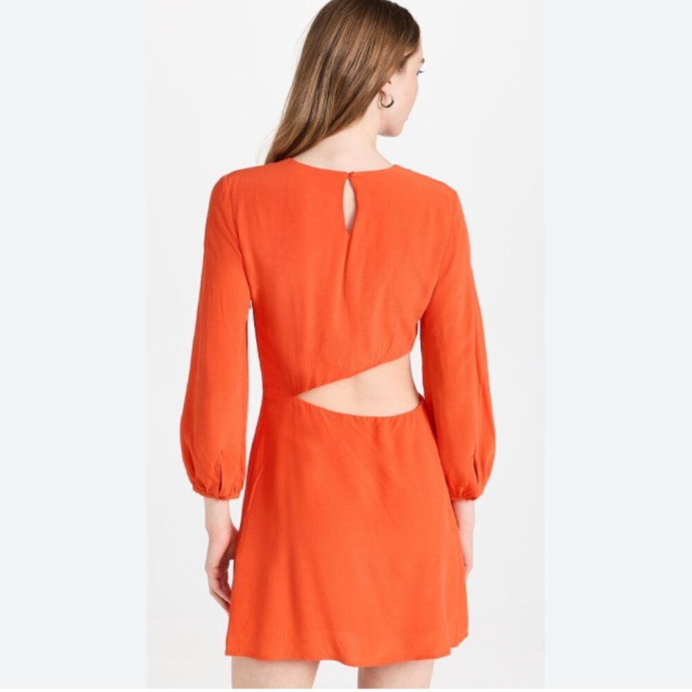 ba&sh ba&sh Bonica Orange Dress Womens Size 4 Side Cut Out Detail Size S / US 4 / IT 40 - 5 Thumbnail