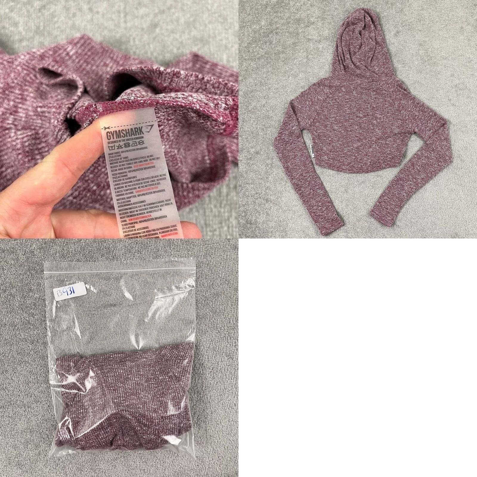 Gymshark Gymshark Hoodie Womens S Slounge Cropped Pullover Deep Plum Purple Solid Cropped Jacket Womens Sport Gym Yoga NEW Size S / US 4 / IT 40 - 8 Thumbnail