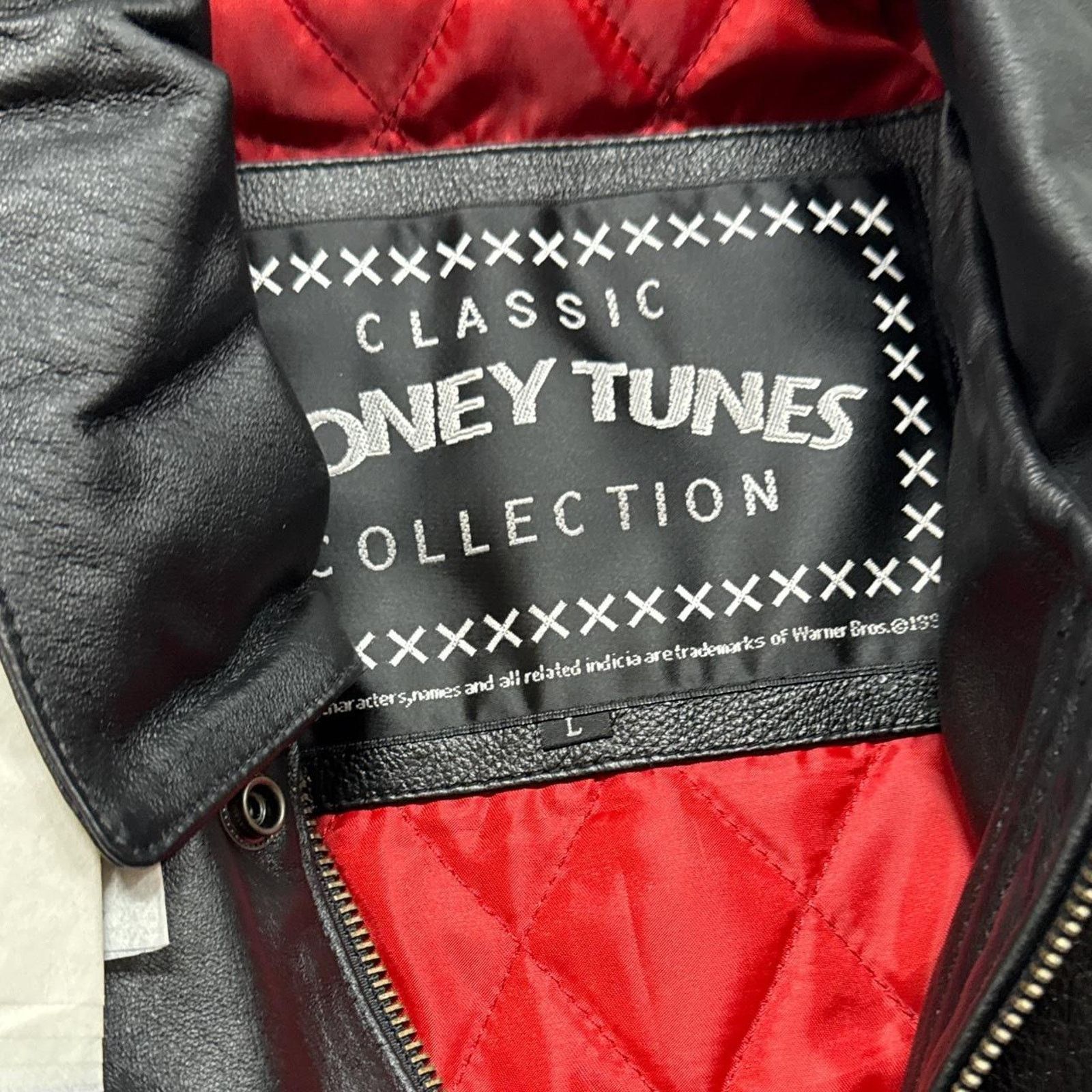 Vintage Vintage TAZ Tasmanian Devil USA Looney Tunes Leather Jacket Size US L / EU 52-54 / 3 - 7 Thumbnail