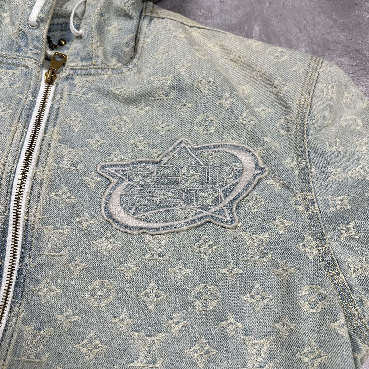 Louis Vuitton × NBA Louis Vuitton NBA Monogram Denim Zip Up Louis Vuitton × NBA Louis Vuitton NBA Monogram Denim Zip Up