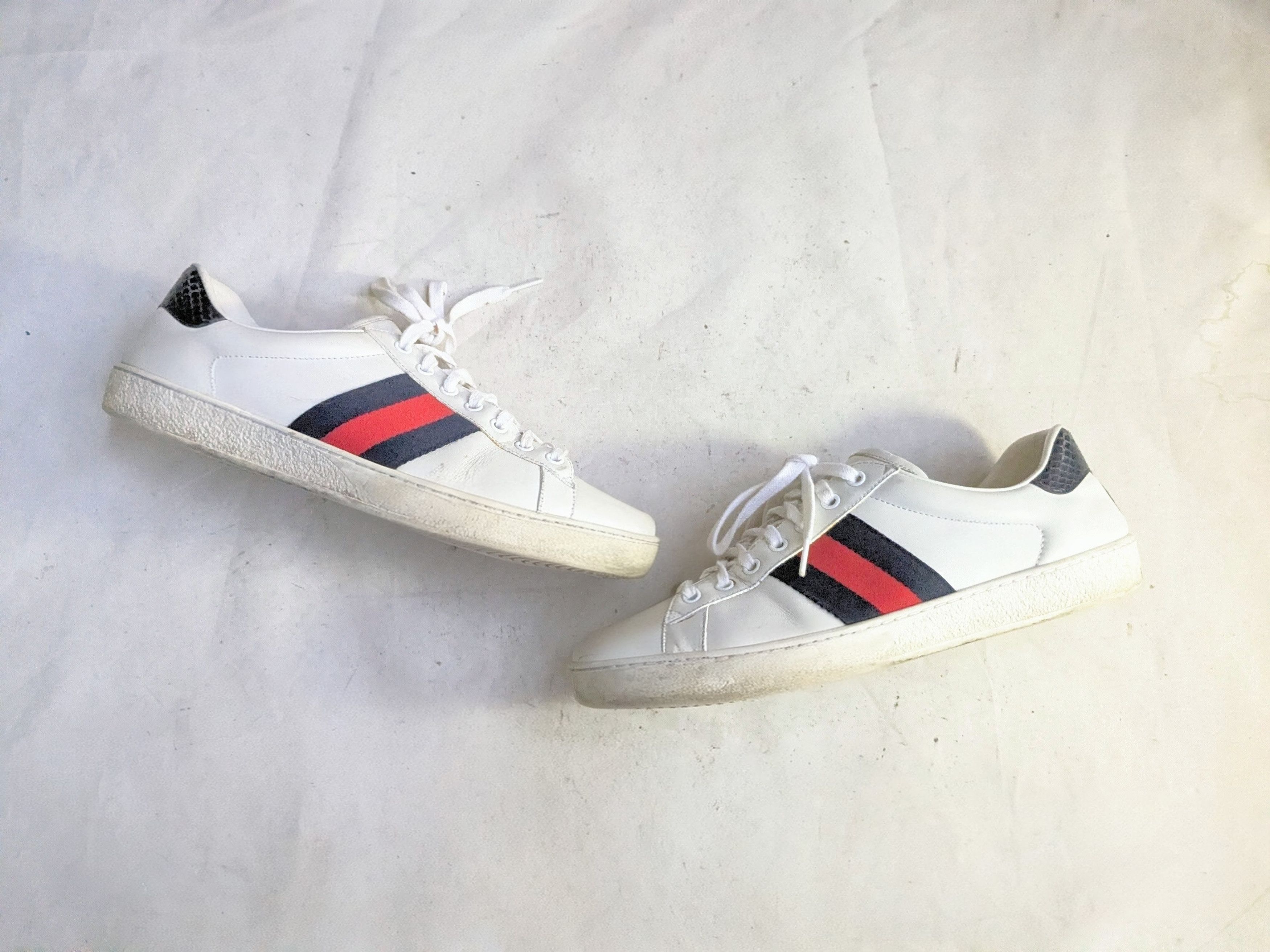 Gucci Gucci Ace Sneakers White Low Tops 9.5 Leather Size US 9.5 / EU 42-43 - 1 Thumbnail