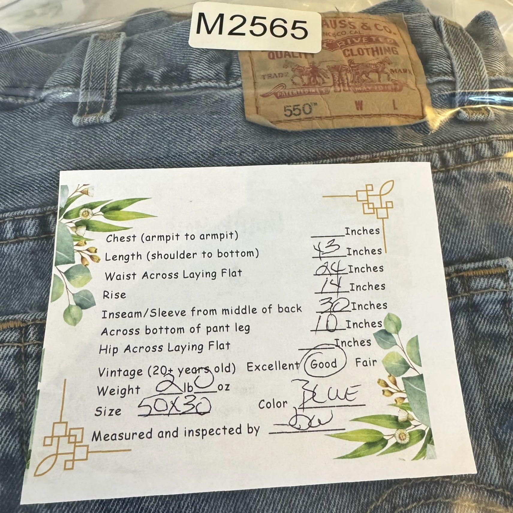 Levi's Levi's 550 Jeans Mens 50x30 Blue Relaxed Fit Tapered Leg Denim Vintage Y2K Levi's 500 Series Jeans Mens Blue 50x30 Mens Size US 34 / EU 50 - 8 Thumbnail