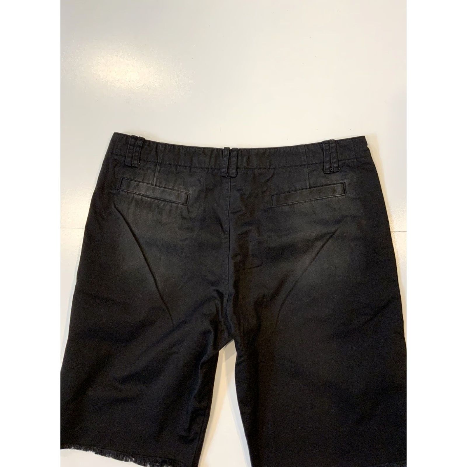 Vintage NWT Dope Clothing Summer 2015 Raw Edge Frayed Black Faded Chino Shorts Sz. 36 Men Black Chino Shorts 36 Mens Summer 2015 NWT Dope Clothing Size US 36 / EU 52 - 5 Thumbnail