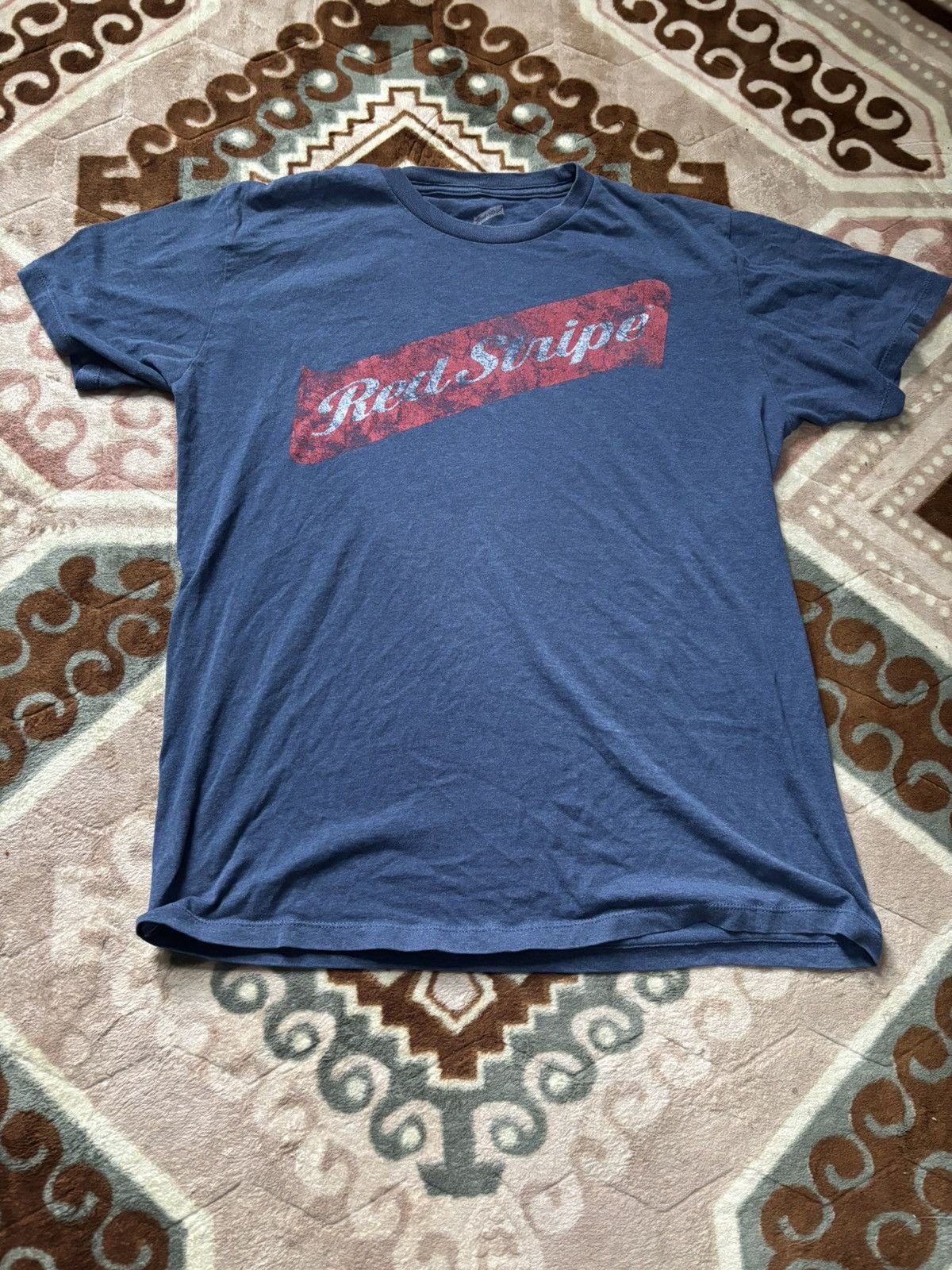 Fruit Of The Loom Blue vintage Roots stripe T-shirt Size US L / EU 52-54 / 3 - 1 Thumbnail