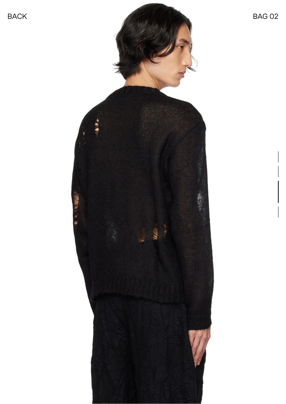 Andersson Bell Andersson Bell Black Distressed Mohair Sweater Size US L / EU 52-54 / 3 - 4 Thumbnail