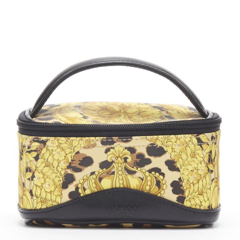 Versace GIANNI VERSACE gold barocco baroque leopard print leather top handle micro bag Size ONE SIZE - 1 Thumbnail