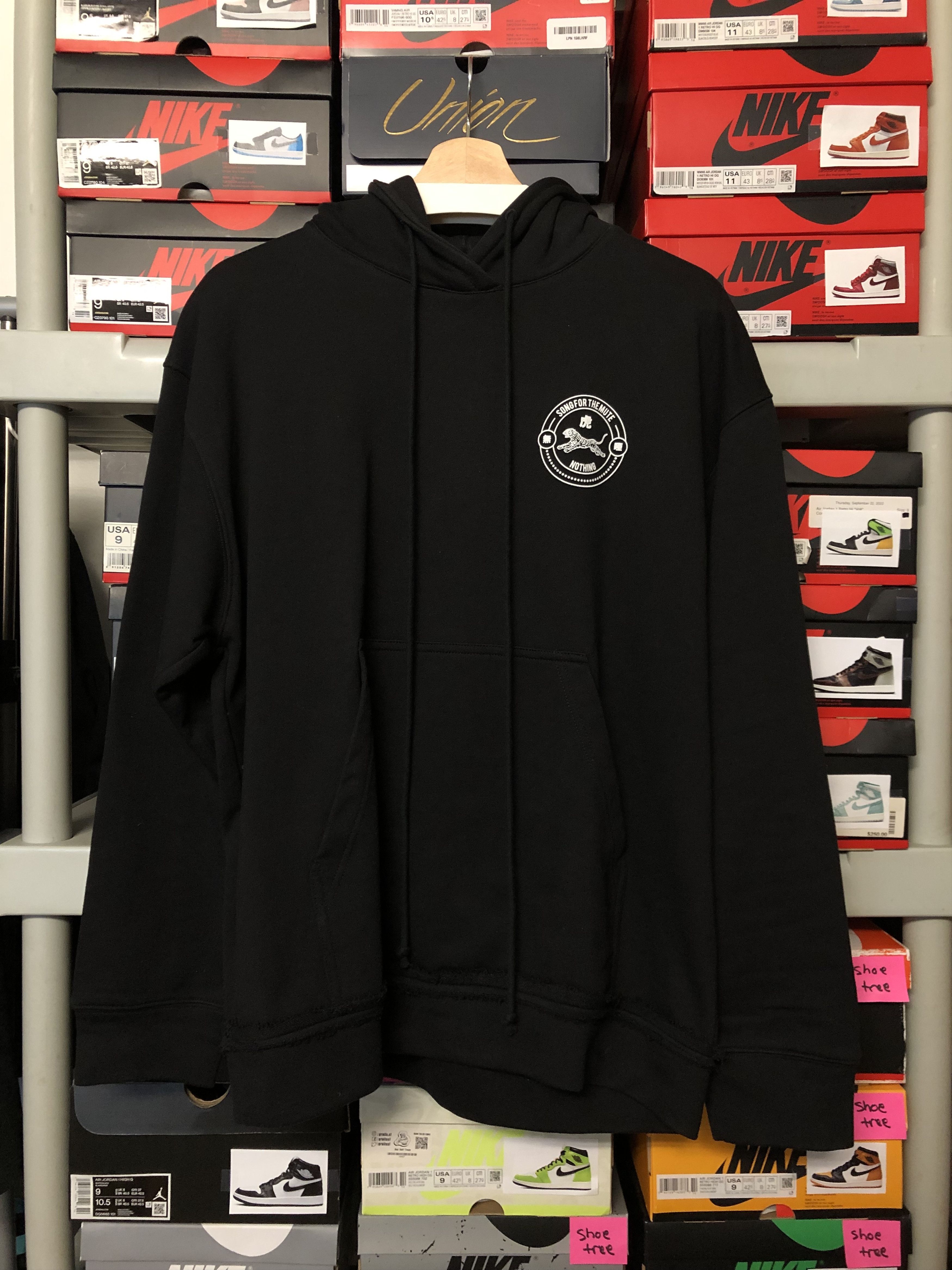image of Used Song For The Mute X Nothing Tiger Balm Hoodie in Black, Men's (Size Medium)