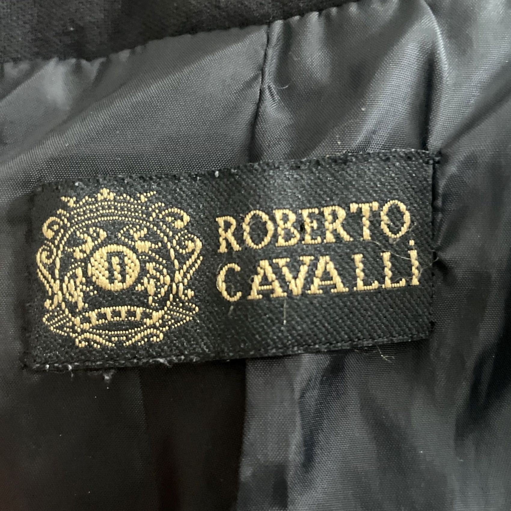 Roberto Cavalli VINTAGE Roberto Cavalli Blazer Women's L Black Double Breasted Jacket Size L / US 10 / IT 46 - 3 Thumbnail