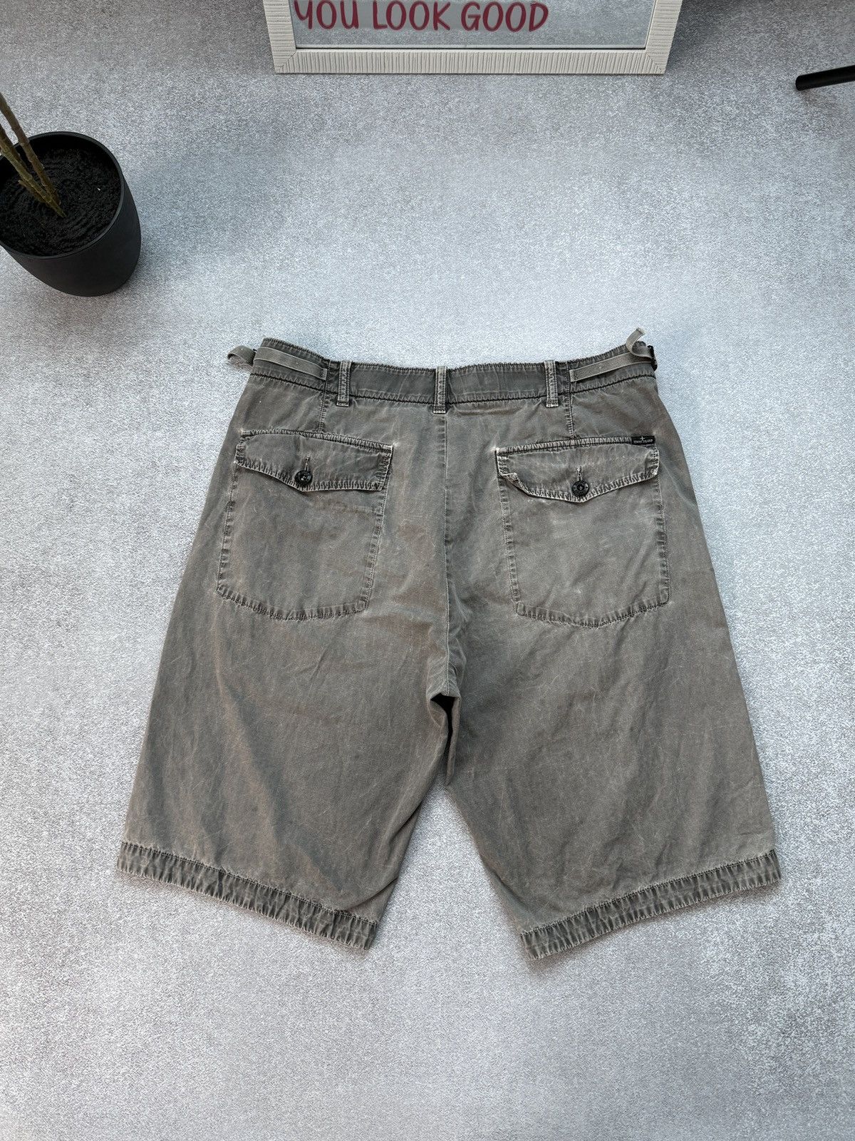 Stone Island Vintage Stone Island Chino Shorts Grey Garment Dyed Men’s Size US 33 - 13 Thumbnail