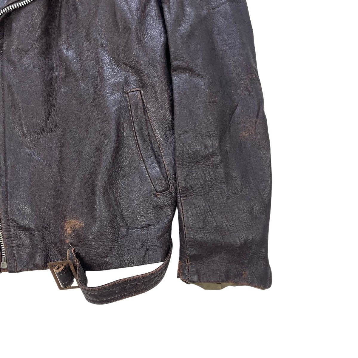 Kadoya 💥Vintage 80s Double Collar Leather Jacket Size US M / EU 48-50 / 2 - 9 Thumbnail