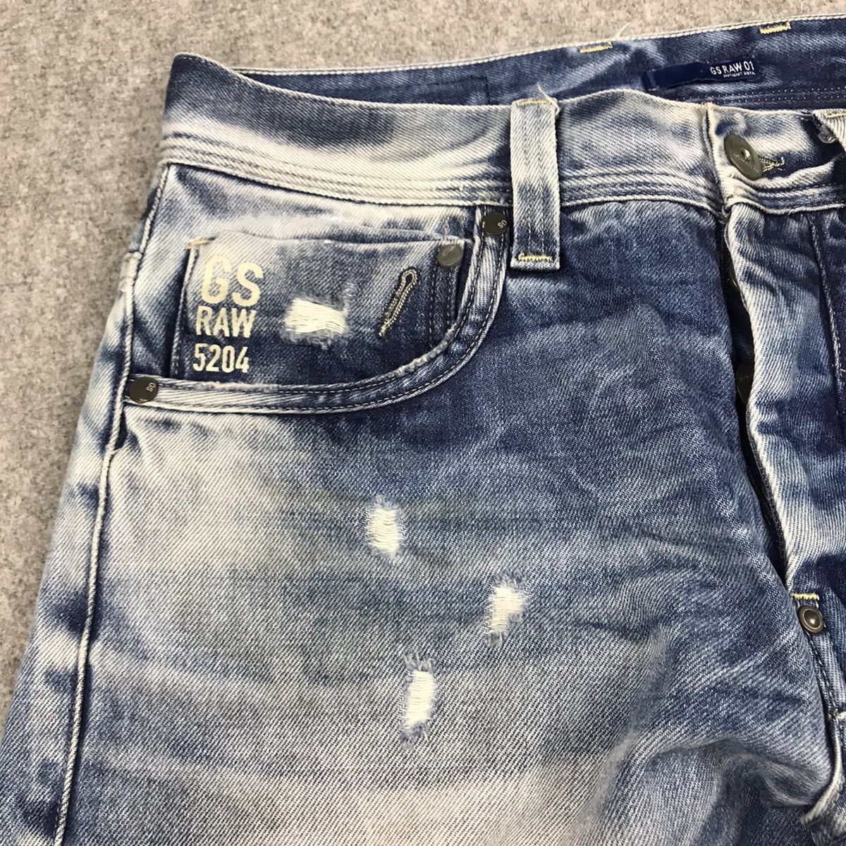 G-Star × Japanese Brand G STAR RAW DENIM BLUE FADED DENIM PANTS 144 Size US 30 / EU 46 - 7 Thumbnail