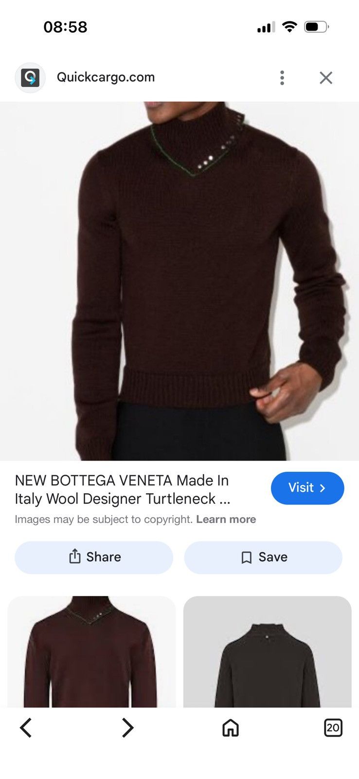 Bottega Veneta BOTTEGA VENETA jumper STUDY REAL TAPE MEASUREMENTS IN PHOTOS Size US XS / EU 42 / 0 - 2 Thumbnail