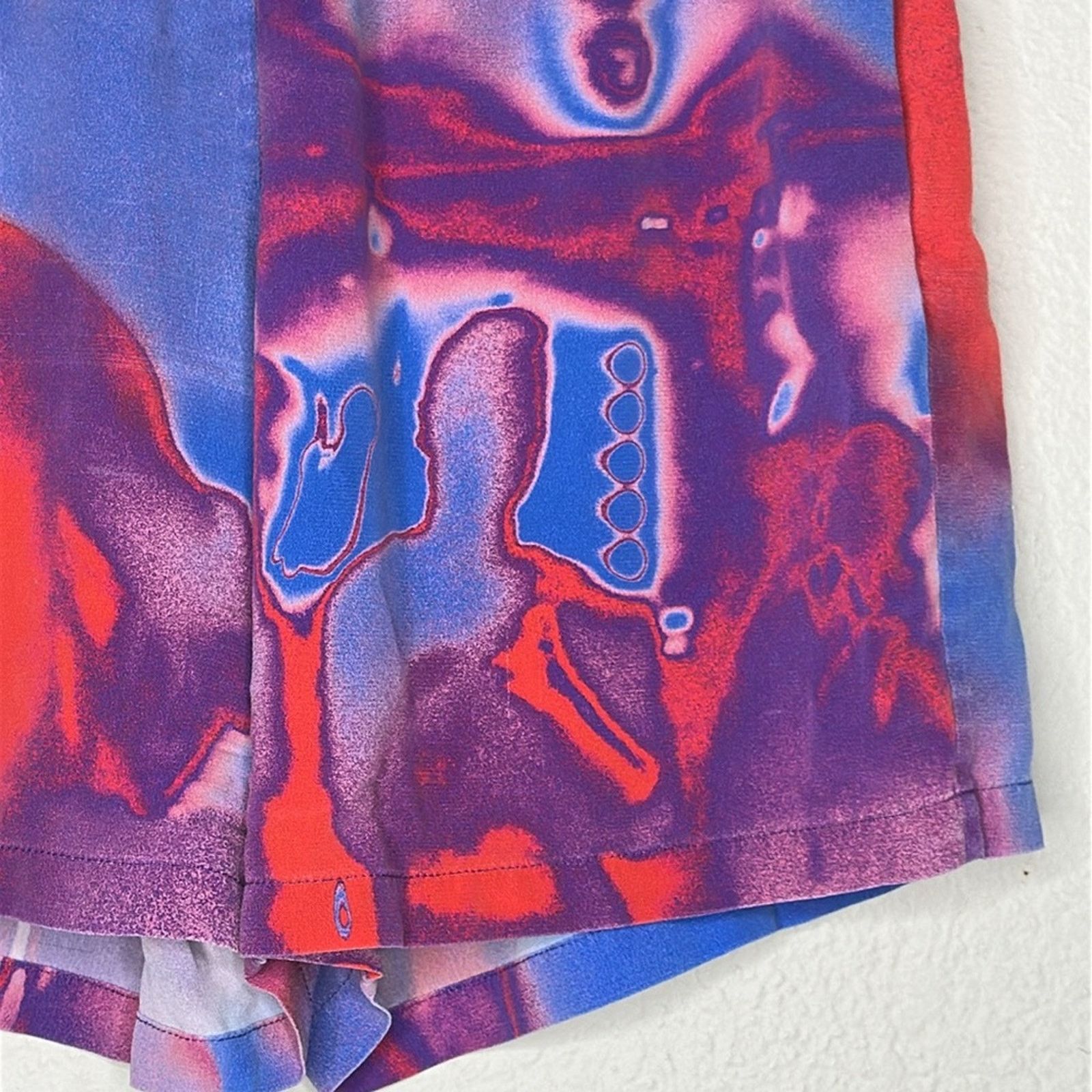 Alexander McQueen Alexander McQueen Fantasma by McQ Silk Heat Pattern Shorts M Size 28" / US 6 / IT 42 - 3 Thumbnail