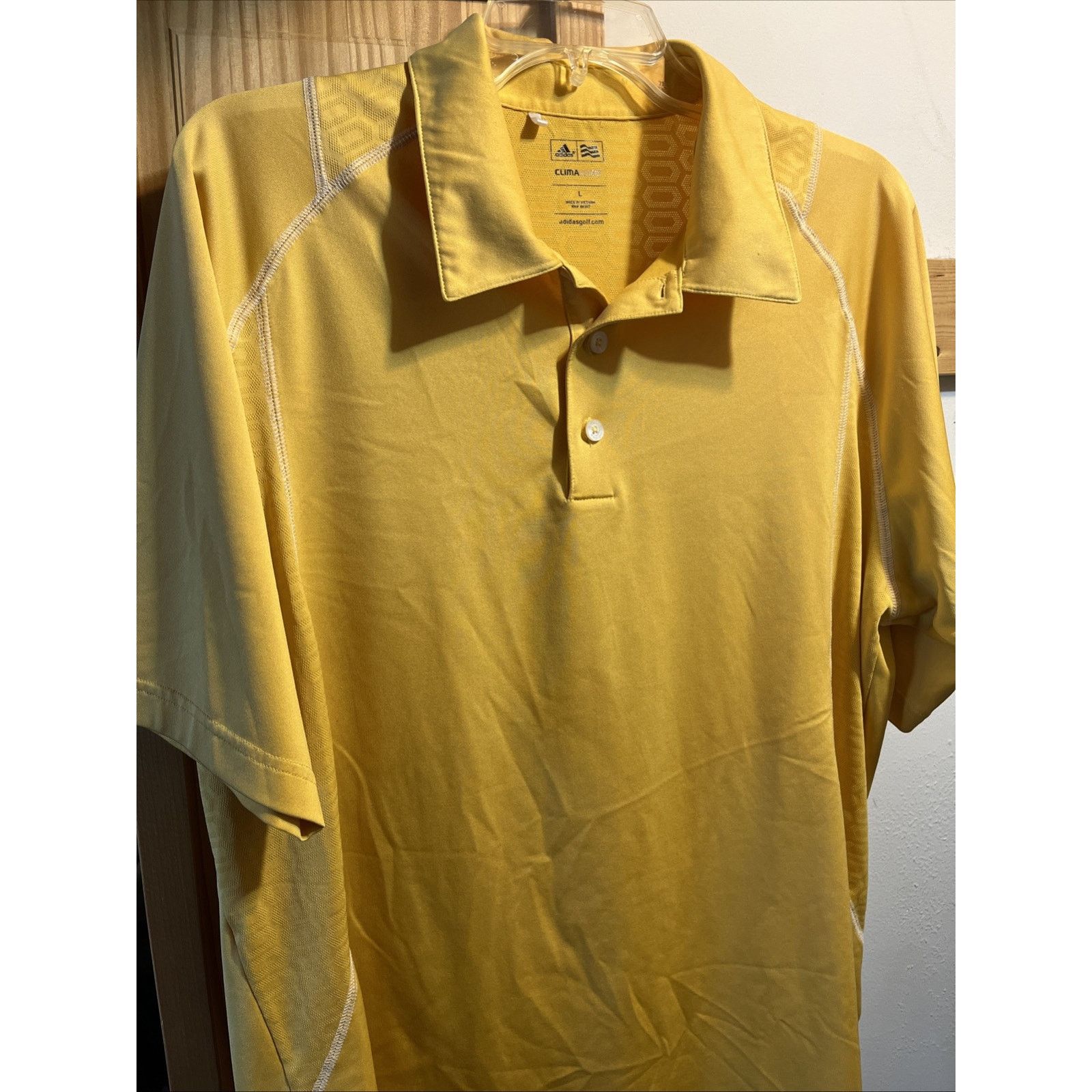 Adidas Adidas Climacool Size Large Mens Golf Shirt Gold Polo SS Size US L / EU 52-54 / 3 - 2 Thumbnail