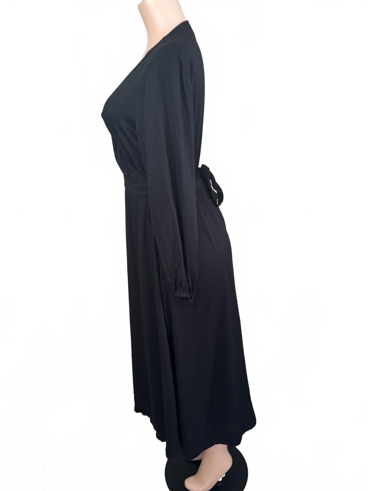 Band Tees Bando Elegant Black Long Sleeve Midi Dress M/L Size M / US 6-8 / IT 42-44 - 5 Thumbnail