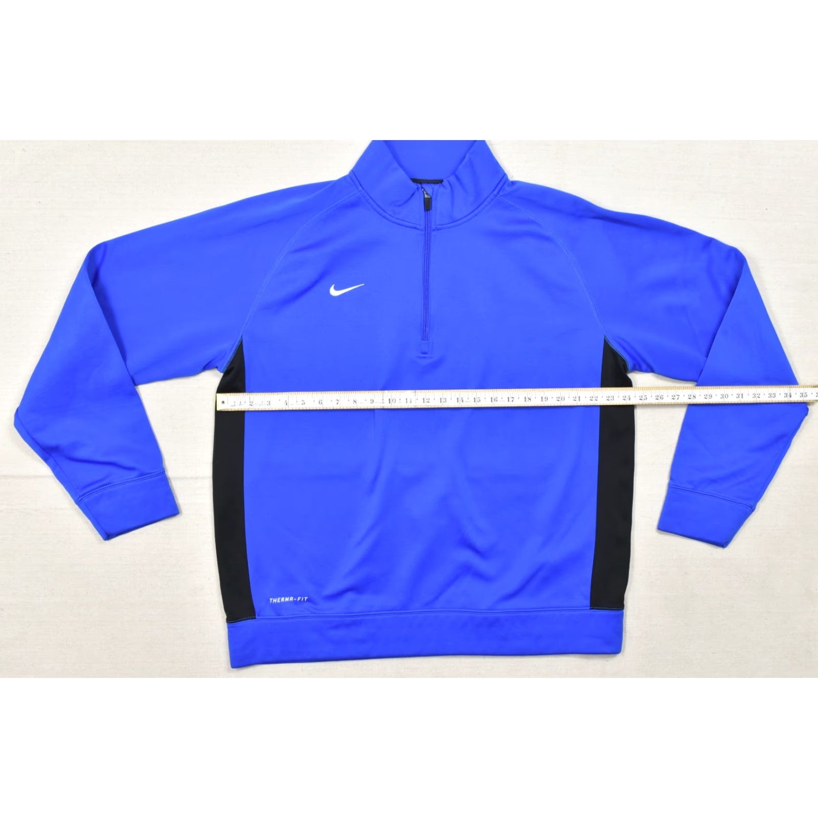 Nike Nike Therma-Fit Men's XXL 1/4 Zip Pullover Fleece Jacket Blue Black Performance Sweater Pullover Casual Winter Spring Fall Mens Size US XXL / EU 58 / 5 - 3 Thumbnail