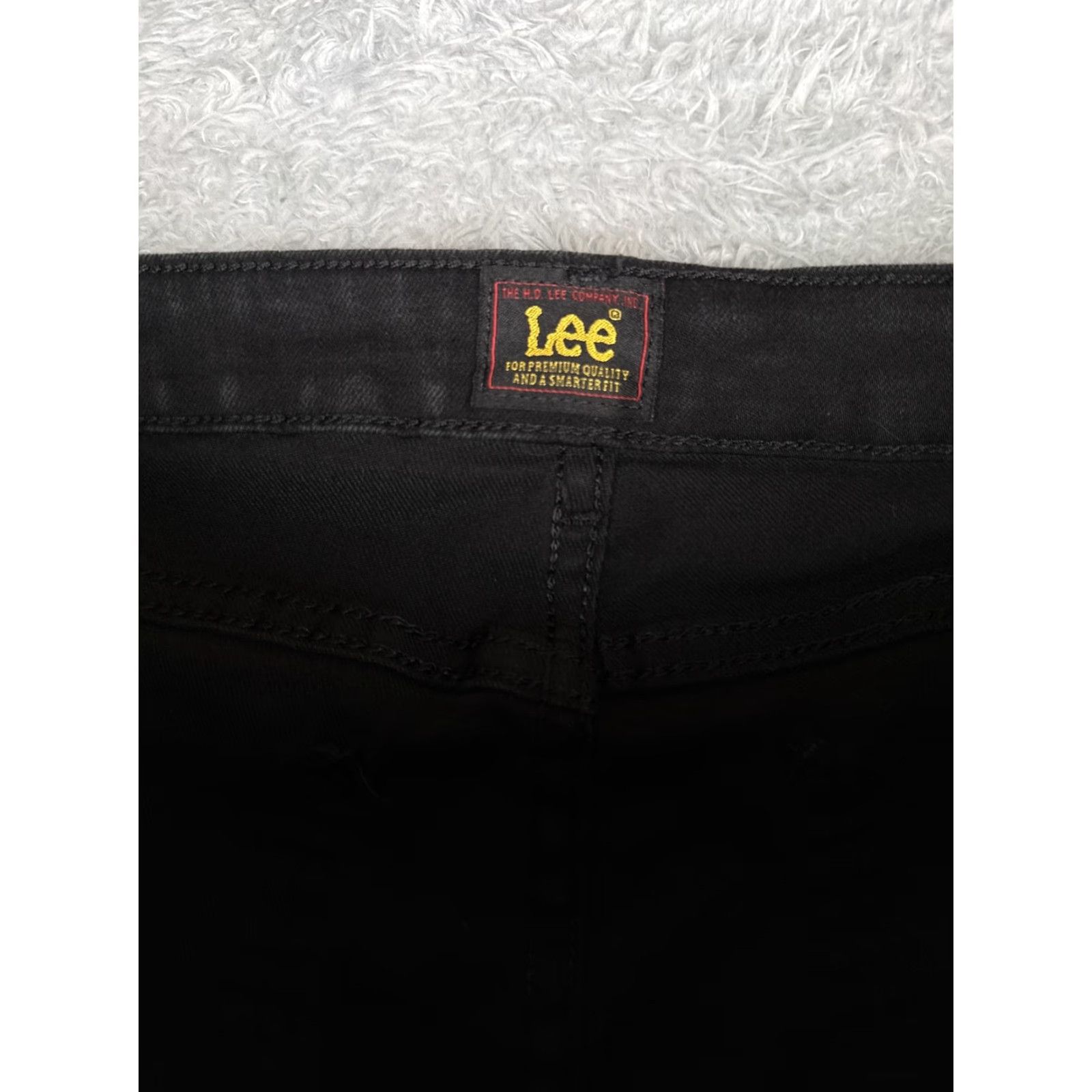 Lee Lee Jeans Womens 14 S Black Bootcut Dark Wash Mid Rise Stretch Cotton 34x28 Jeans Womens Regular 90s Vintage No Size 36" / US 14 / IT 50 - 6 Thumbnail
