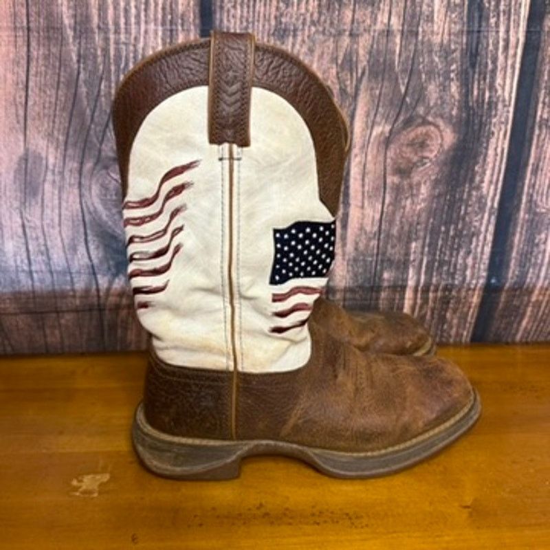 Durango Lady Rebel Women's Western Boots 7.5W Brown Flag