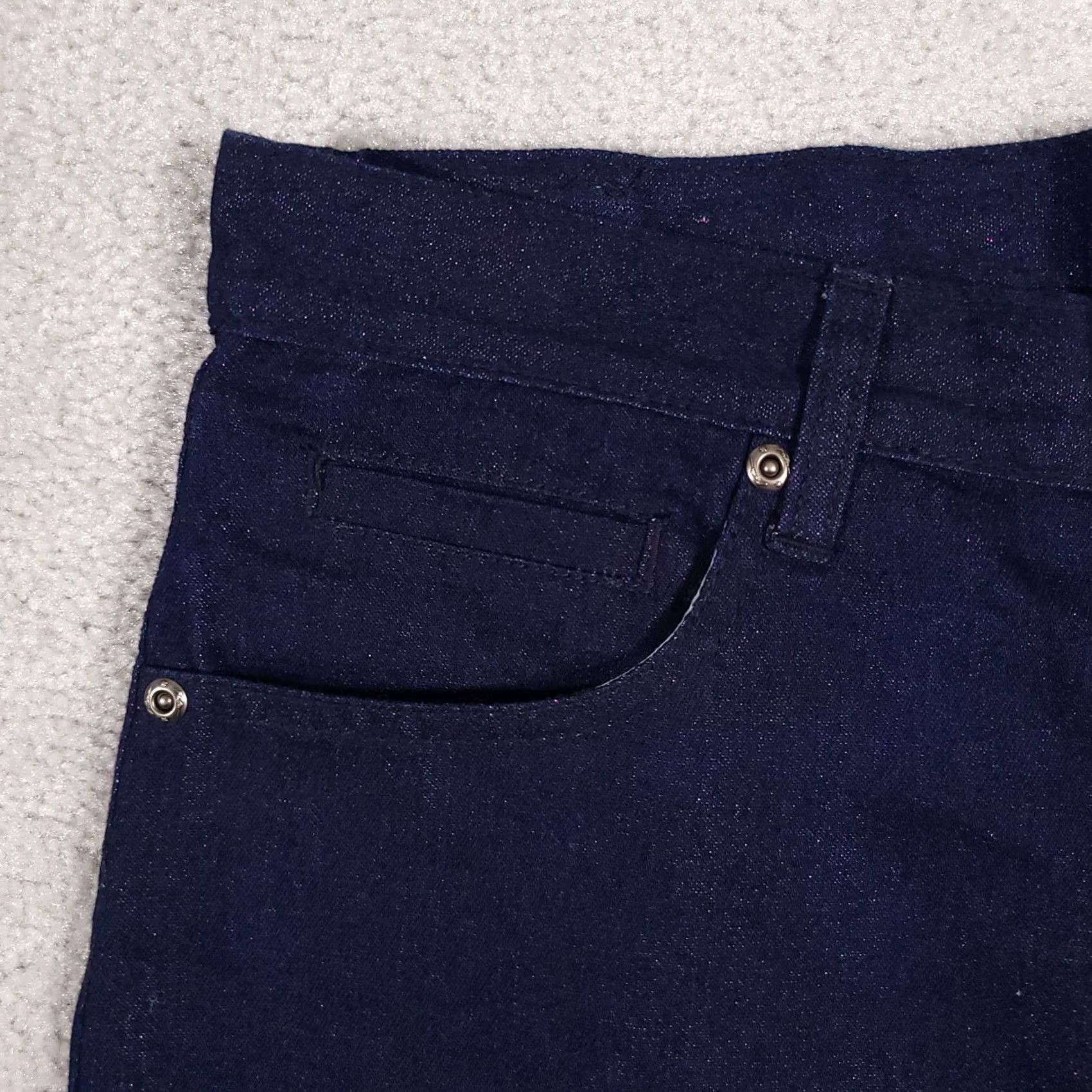 Fubu FUBU The Collection Jeans Women's 14 Blue Glitter Bootcut Mid-Rise 31X33 Size 36" / US 14 / IT 50 - 5 Thumbnail