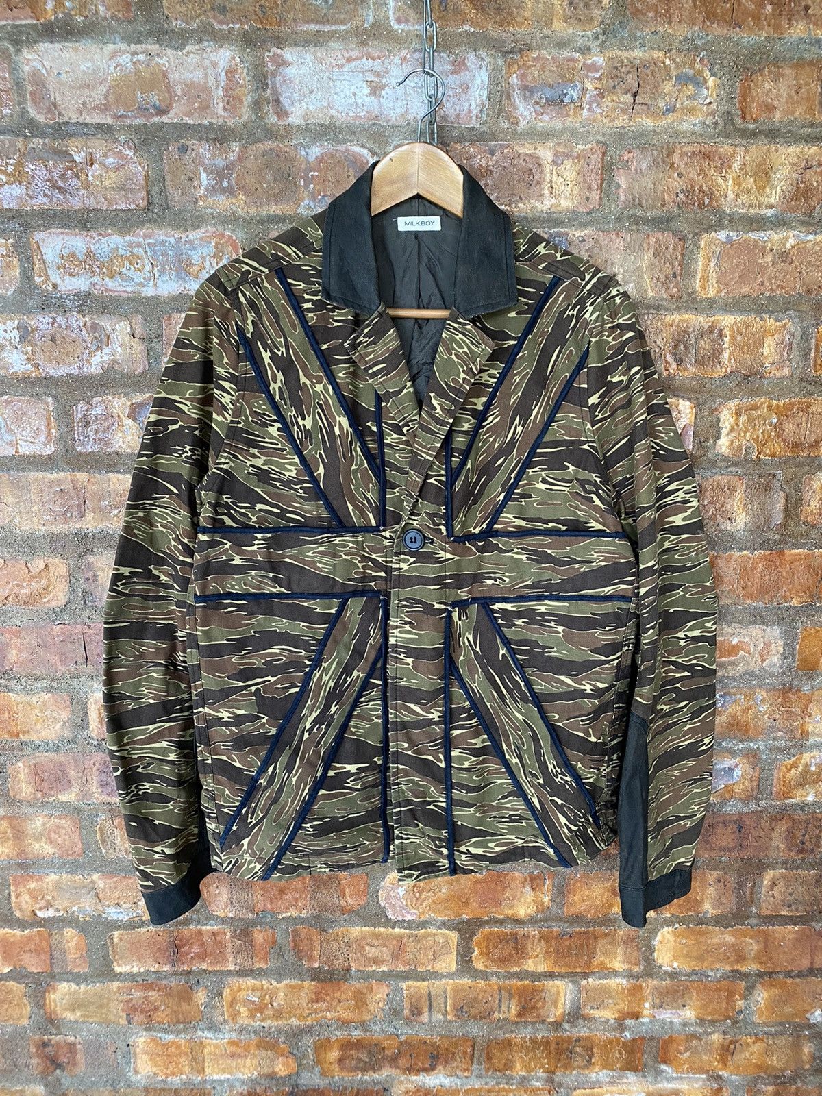 Japanese Brand 1990s MILKBOY Union Jack camo Military Jacket Size US L / EU 52-54 / 3 - 2 Thumbnail