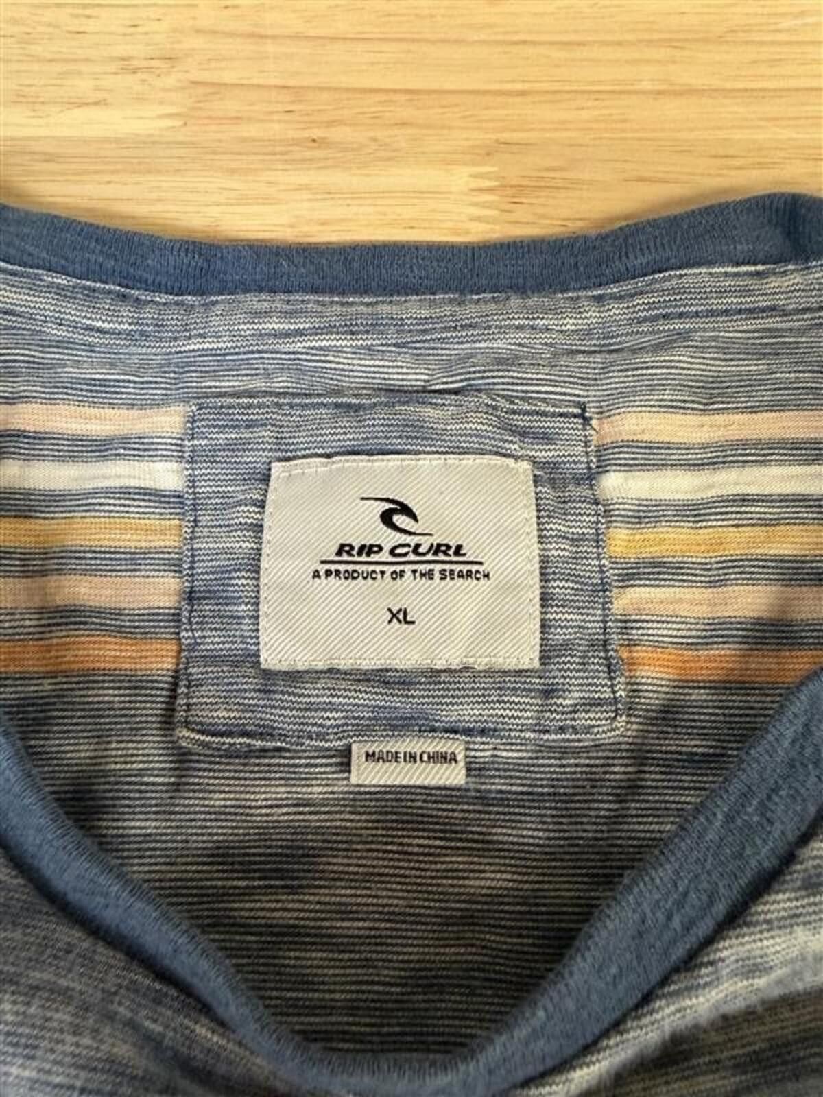 Rip Curl Rip Curl XL Striped Short Sleeve T-Shirt Size US XL / EU 56 / 4 - 3 Thumbnail