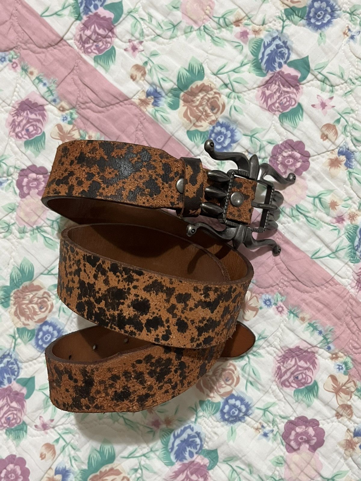 RRL Ralph Lauren RRL OCTOPUS BELT kulit dubuk gila Size 36 - 2 Thumbnail