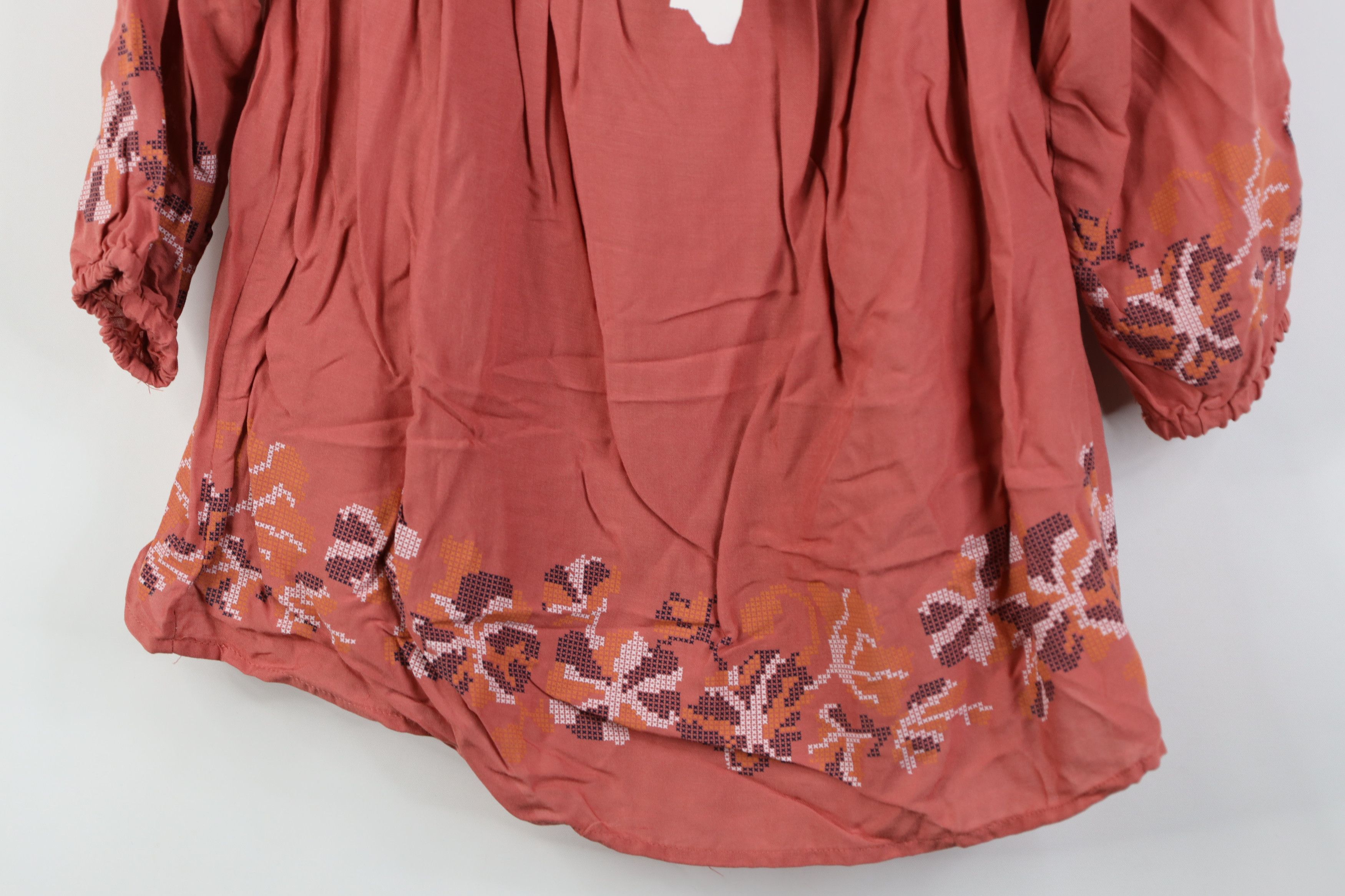 Vintage Deadstock Y2K Country Primitive Babydoll Ruffled Blouse Top Size M / US 6-8 / IT 42-44 - 3 Thumbnail