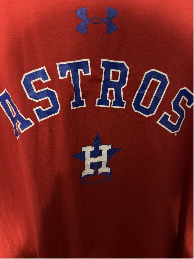 Under Armour Houston Astros Under Armour Short Sleeve T-Shirt Men's L Red Size US L / EU 52-54 / 3 - 6 Thumbnail