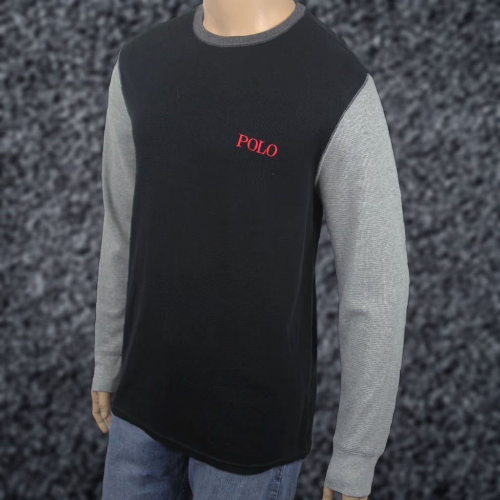 Polo Ralph Lauren Polo Ralph Lauren Black Crewneck Waffle Thermal Sleep Shirt XL NWT Mens Sleeves Grey Pattern Solid Size US XL / EU 56 / 4 - 1 Preview