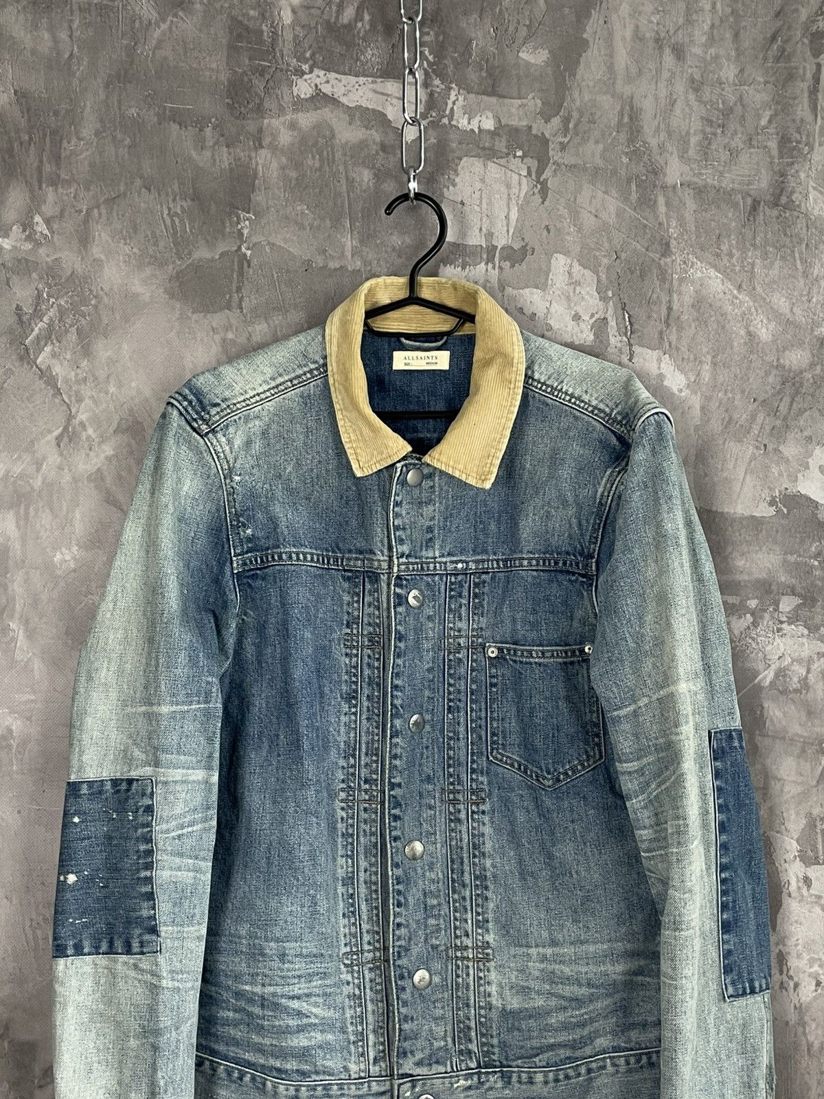 Allsaints × Japanese Brand Allsaints Distressed Denim Y2K Vibe Glamour Jacket Size US M / EU 48-50 / 2 - 2 Thumbnail