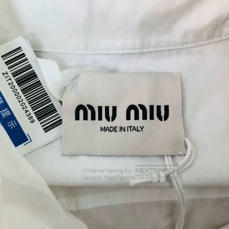 Miu Miu Miu Miu 38 Flocking logo dress Size 37" - 3 Thumbnail