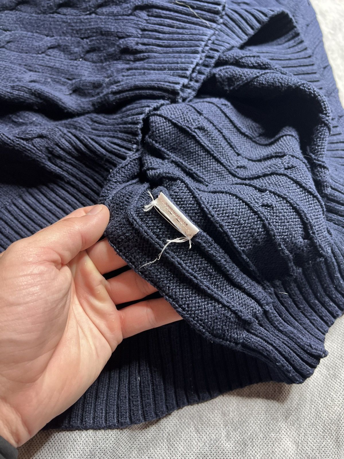 Polo Ralph Lauren Classic Cable Sweater Polo Blue Size US XXL / EU 58 / 5 - 7 Thumbnail